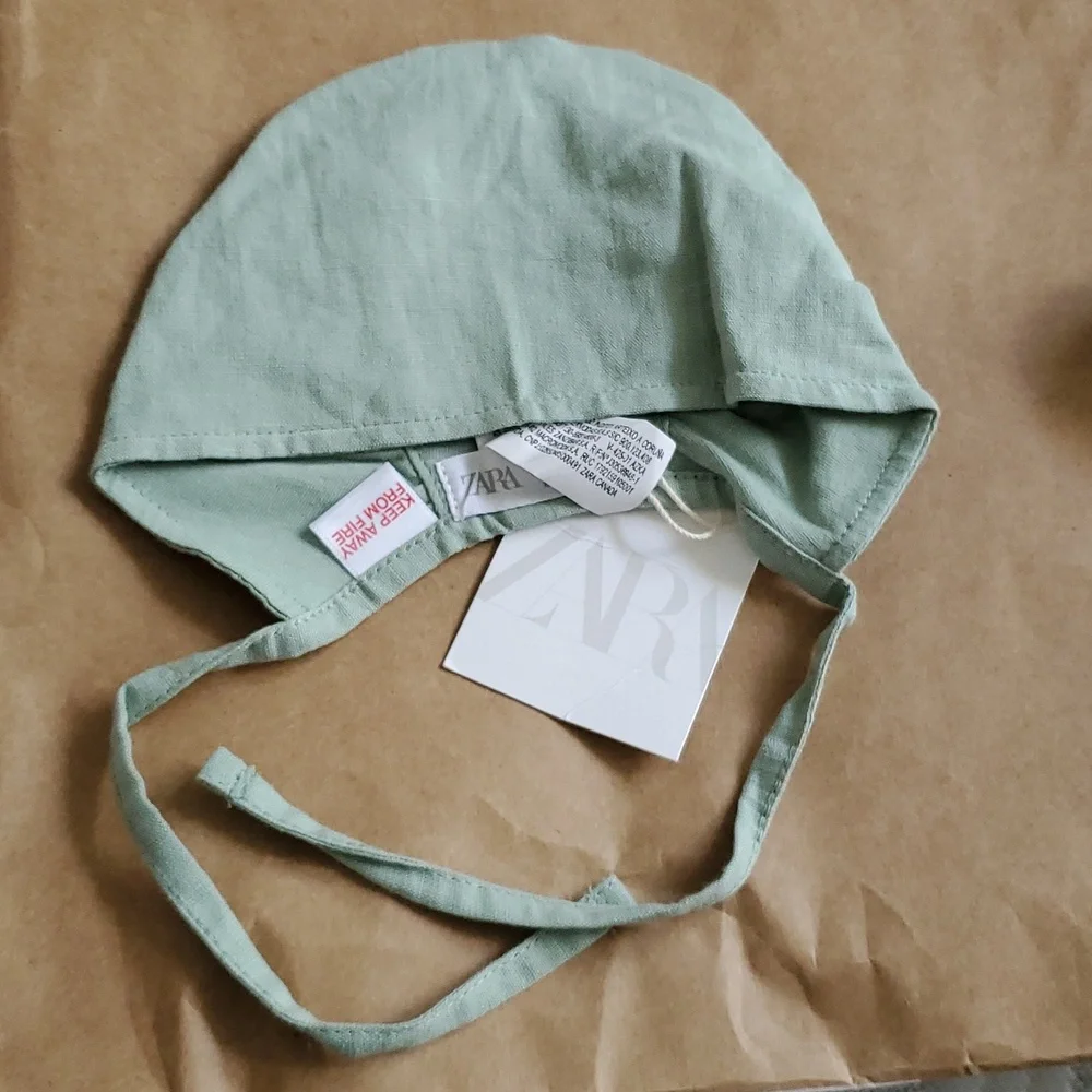 Zara Baby Linen Cotton Bonnet